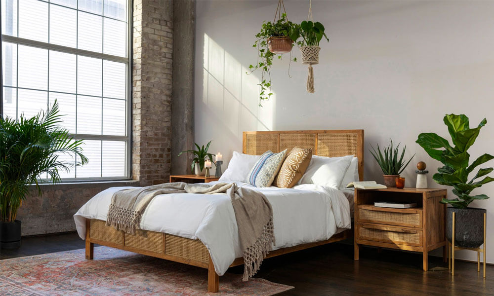 Lyra Cane Rattan Bed