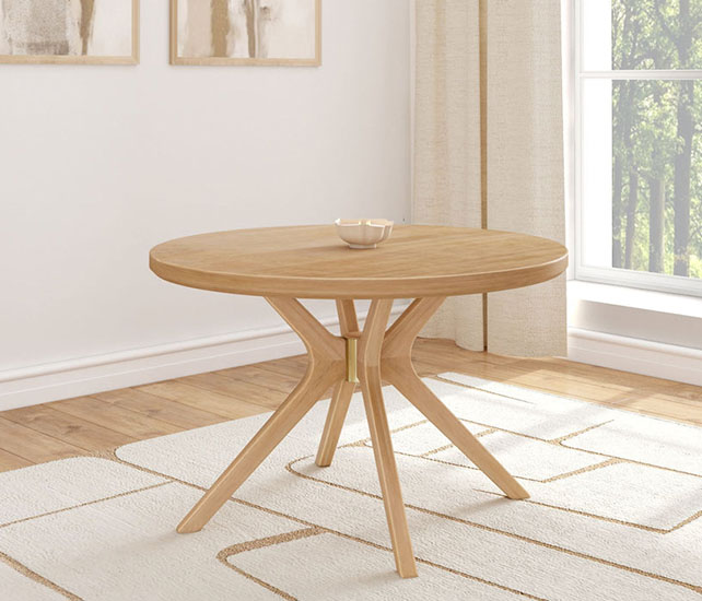 Solid Pine Wood round dining table