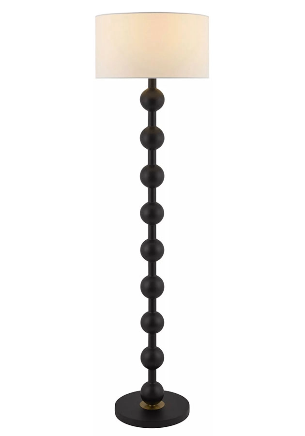 Saline Wooden Lamp in Black Color