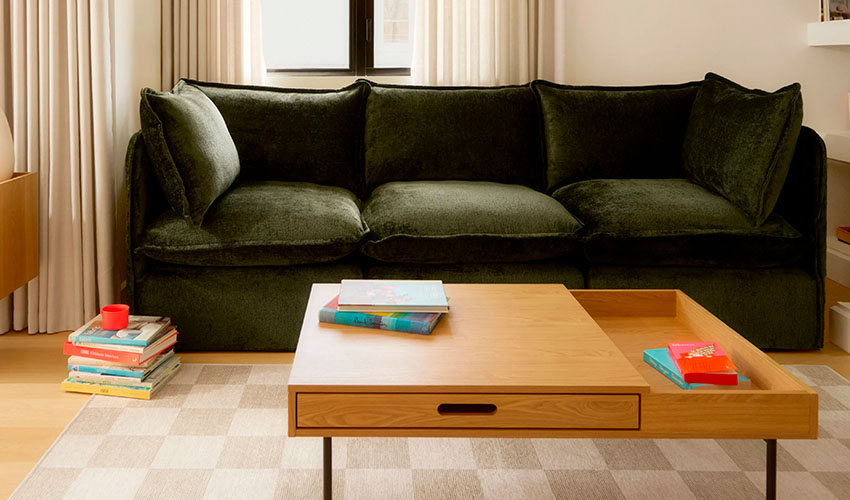 Deep Floor Couch in a Living Room