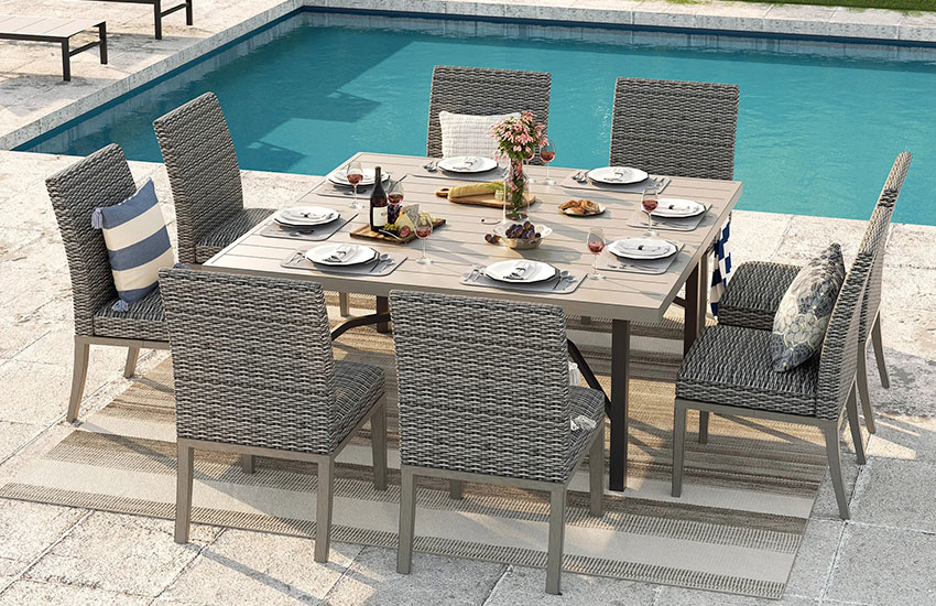 Allure 9-Piece Patio Square Dining Set