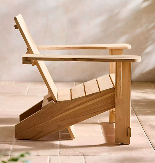 Modern Teak Outdoor Chair