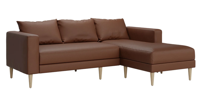 Leather Sectional with Chaise