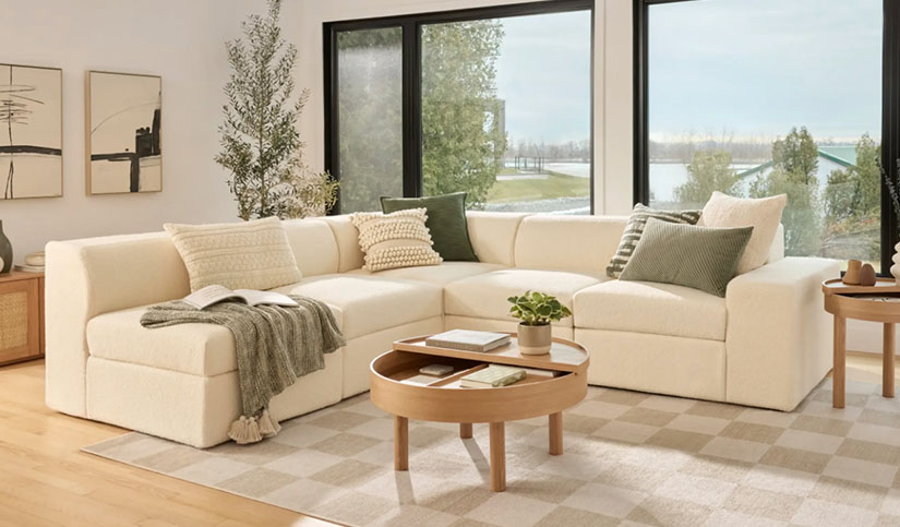 Atmosphere Corner Modular sofa near a window