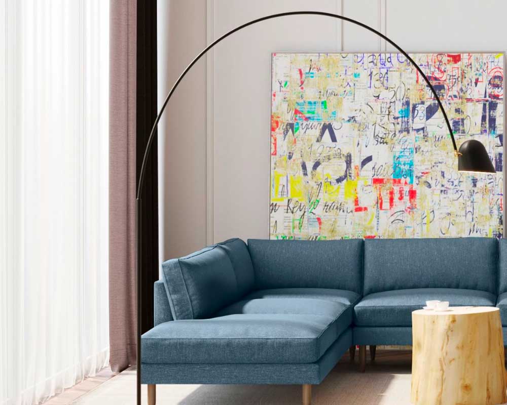 BenchMade Modern Blue Sofa