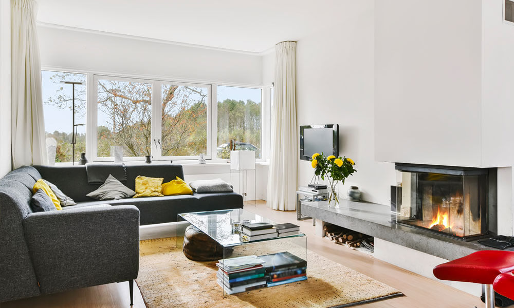 L-Shape Sofa Window Wall