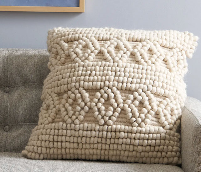 Wool Pillow Cover on a Sofa