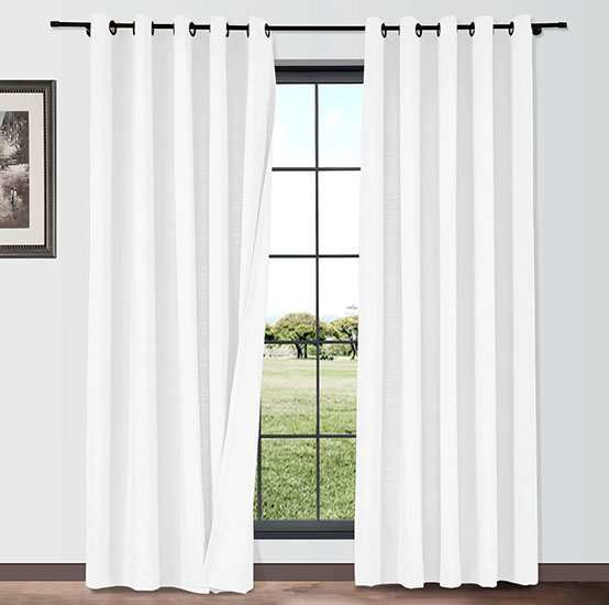 White Cotton Curtain on a window