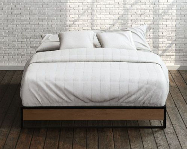Suzanne Metal and Bamboo Platform Bed Frame