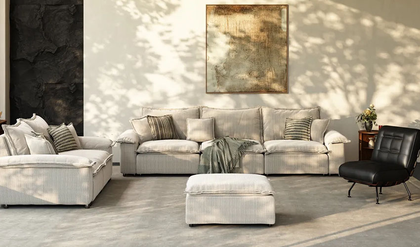 Sofa Set with Ottoman