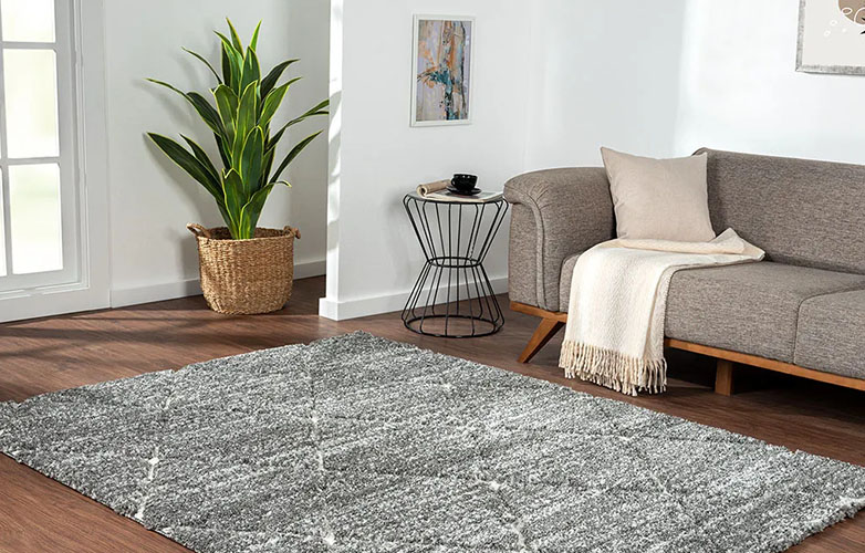 Modern Minimalist Diamond Shaped Rug