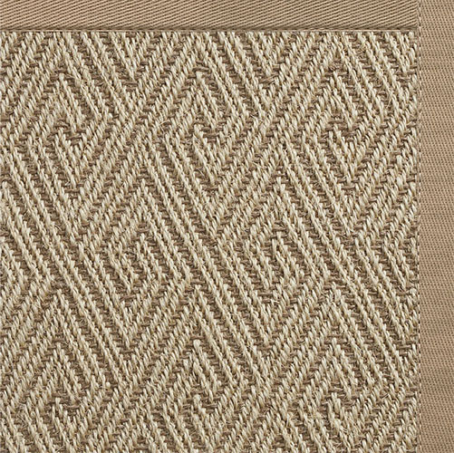 Stain Resistant Beige Sisal Rug with Border