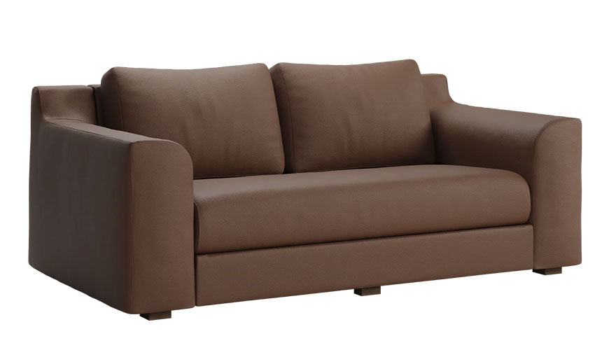 Modern Sofa Upholstered in Cactus Leather