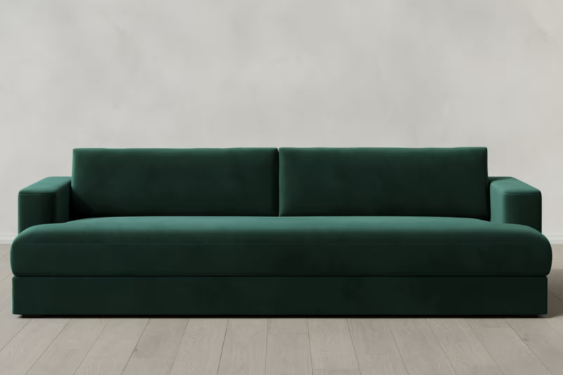 Green Velvet Sectional Sofa