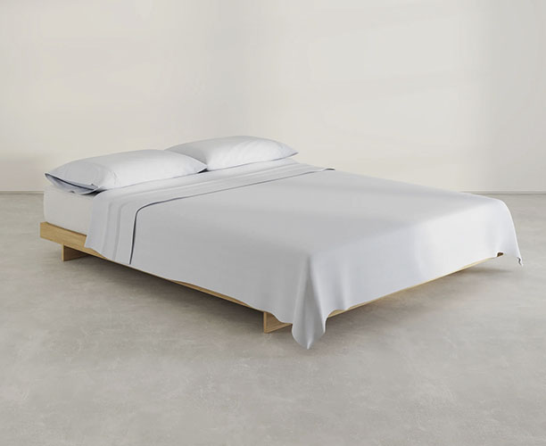 Grey bedding Sheets with two pillows with grey pilowcases