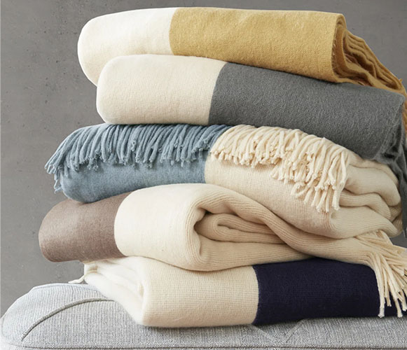 Cashmere Blankets stack