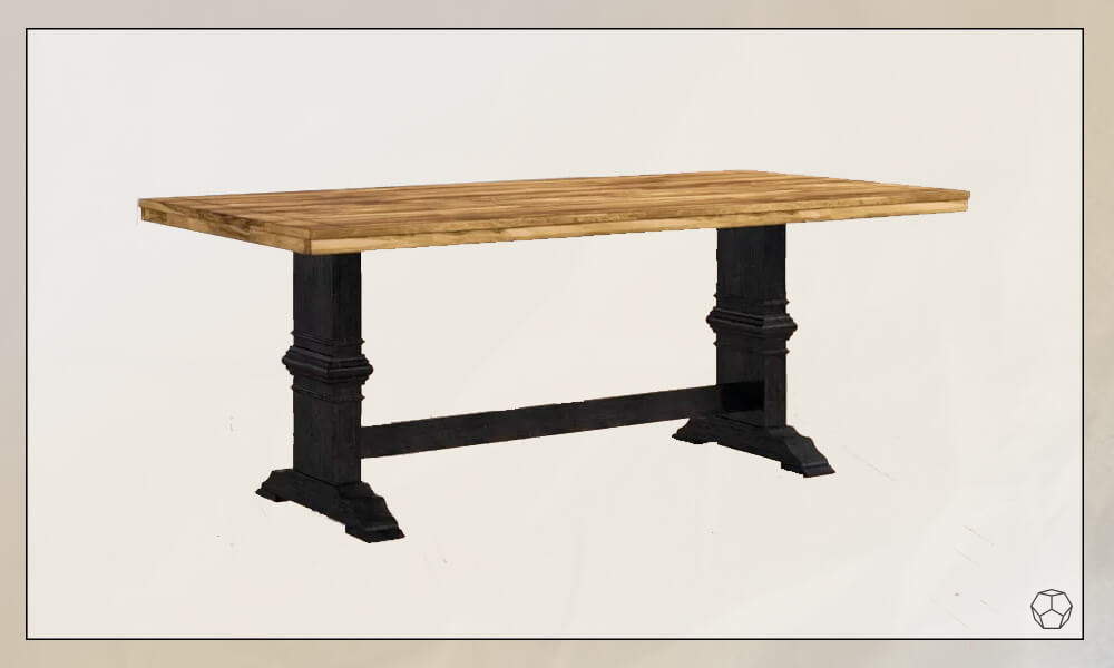 Solid Wood Top Dining Room Table