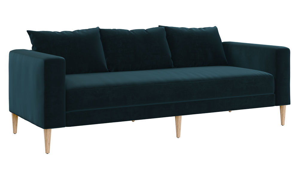 The Essential Velvet Sofa in Green Color