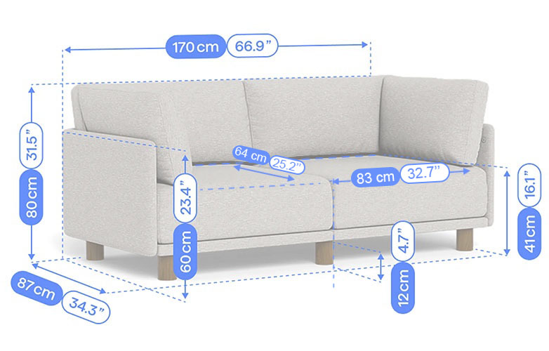 How to measure sofa sizes