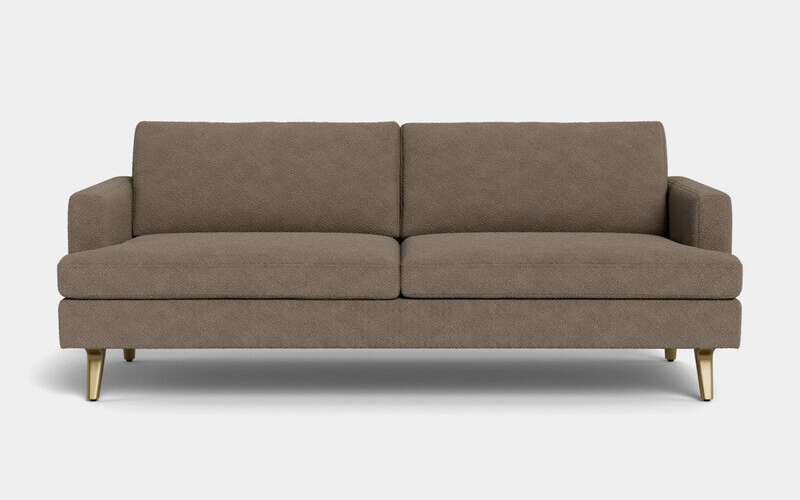 Loveseat with metal legs