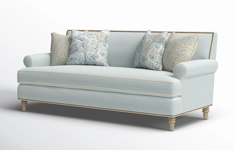 Rolled Arm sofa with cushions