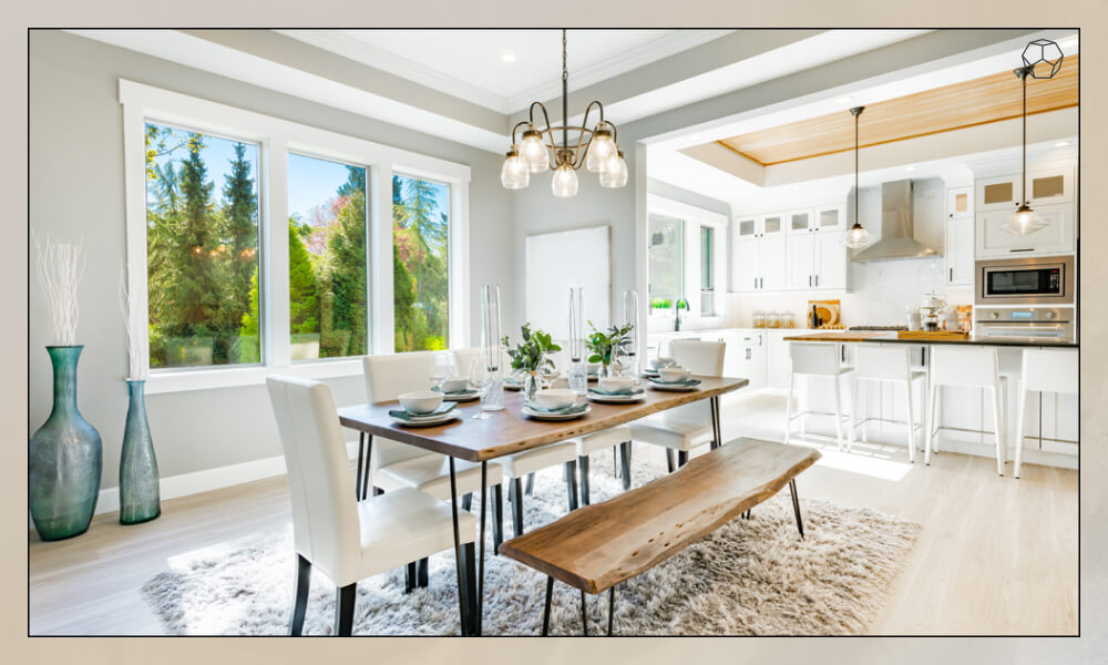Dining Room with Farmhouse Table