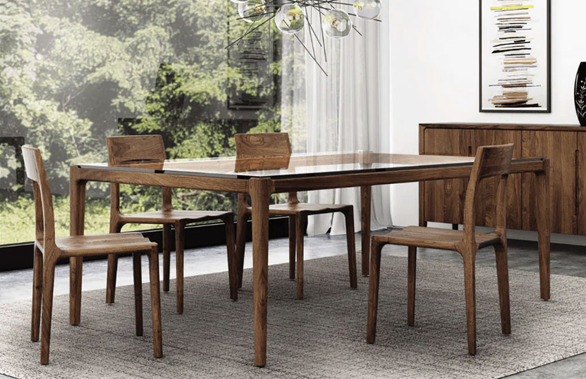 Glass Top Dining Set: Table and Chairs