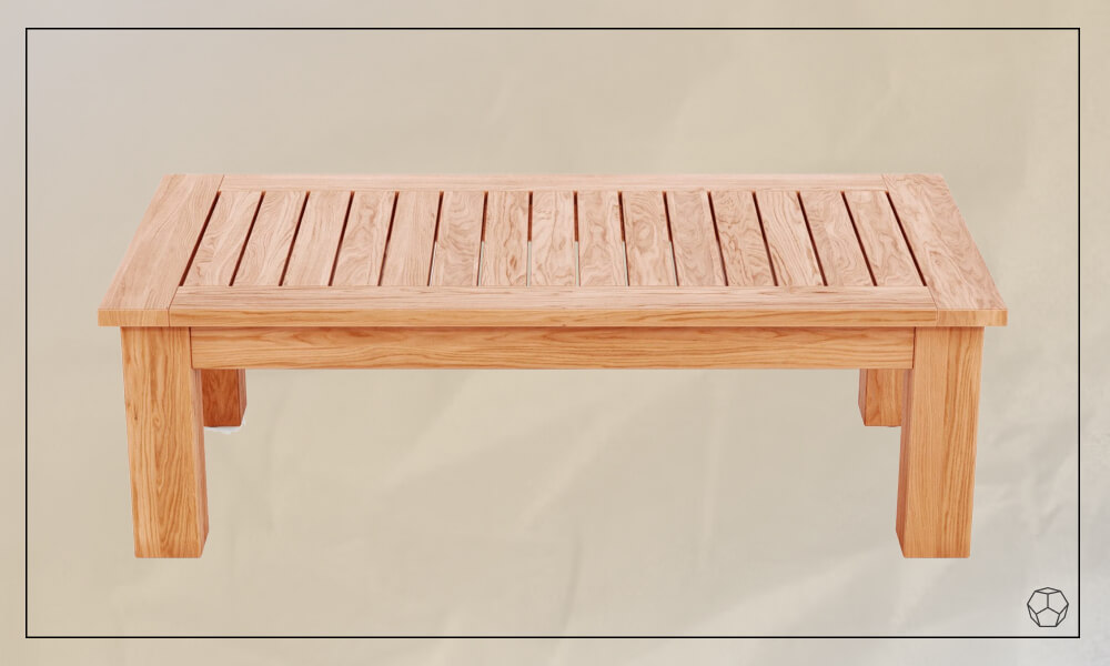 Teak Outdoor Coffee Table - Square Leg