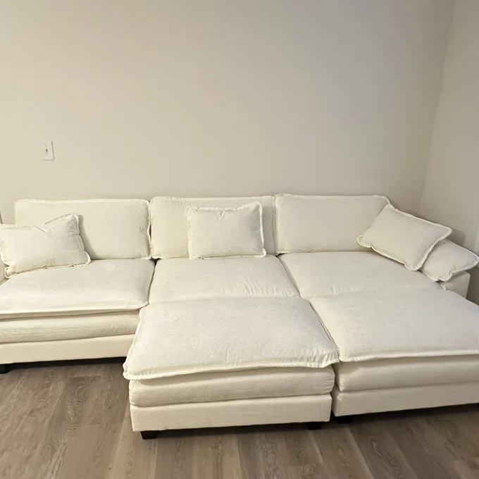Comfy Cloud Couch U Shaped Sectional Sofa