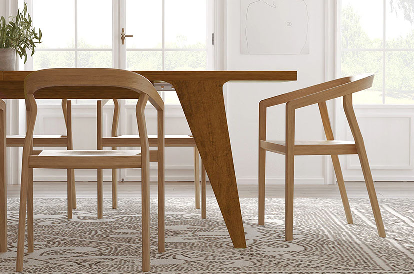 Mid-century modern wooden dining set