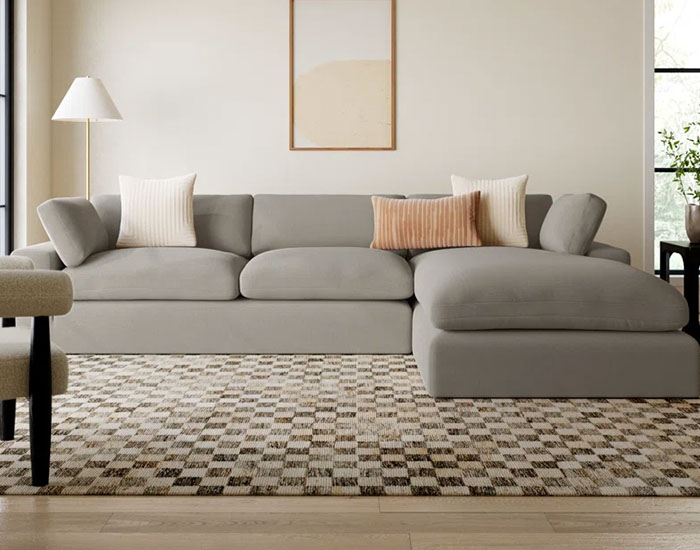 Piece Upholstered Chaise Sectional