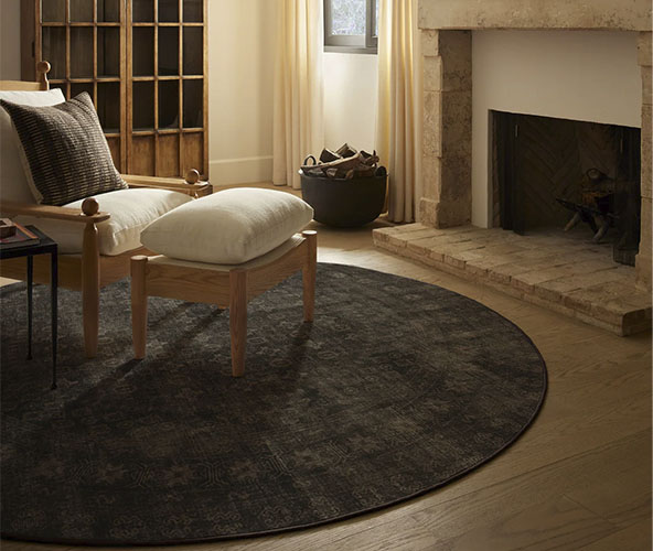 Pet Friendly Black Washable Rug