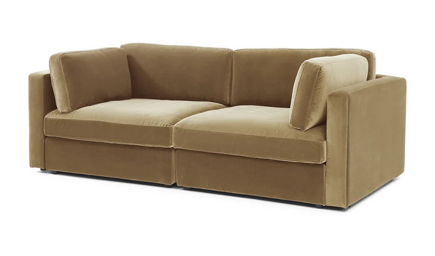 2-Seater Sofa in Caramel Performance Velvet