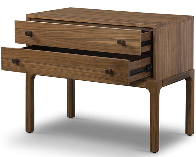 Wooden Nightstand with two drawers