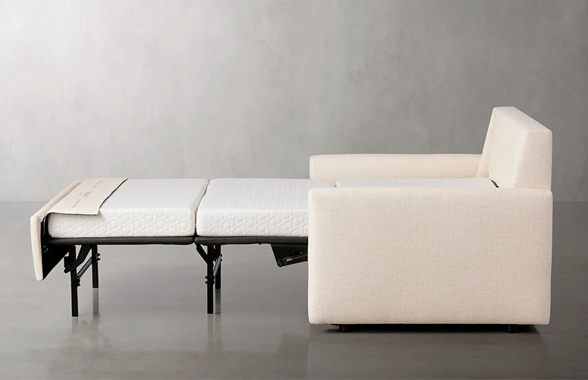 Slim Arm Luxury Twin Sleeper Chair with mattress