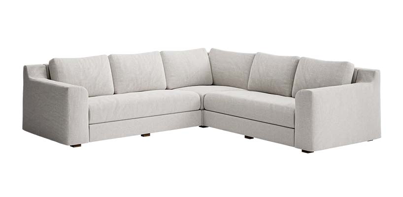 Corner Sectional in Oat color