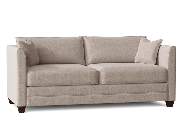 Linen Upholstered Sofa with wooden legs