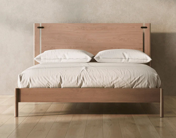 Wood Frame Platform Bed with Headboard