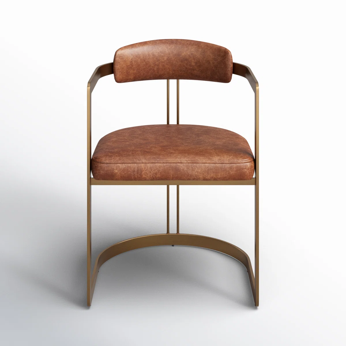 Leather Upholstered dining arm Chair