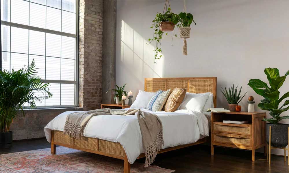 Lyra Cane Rattan Bed