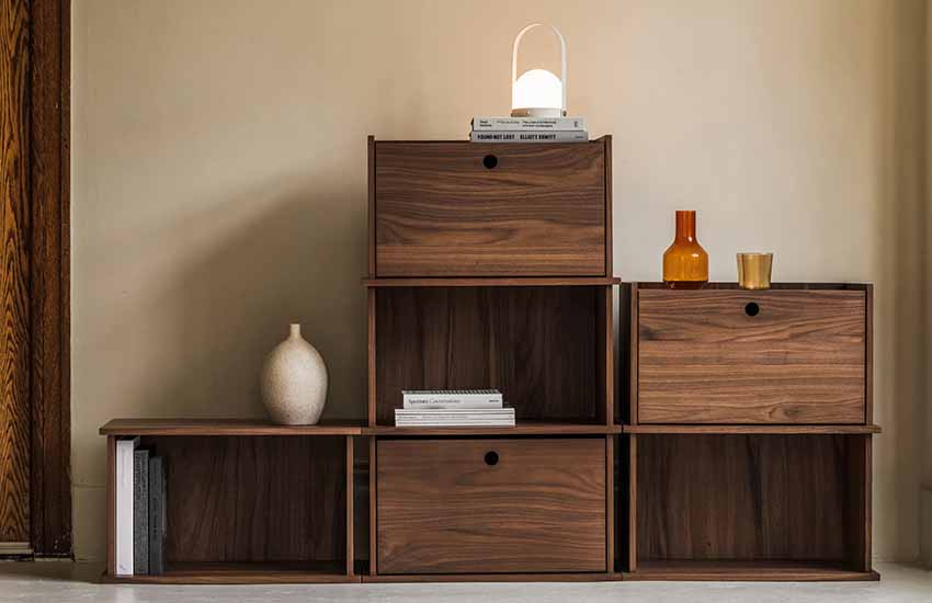 Keep Stacking Storage System 6-Piece in Dark Walnut