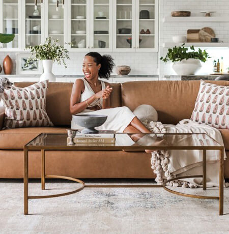 Albany Park Barton Sofa in Vegan Leather
