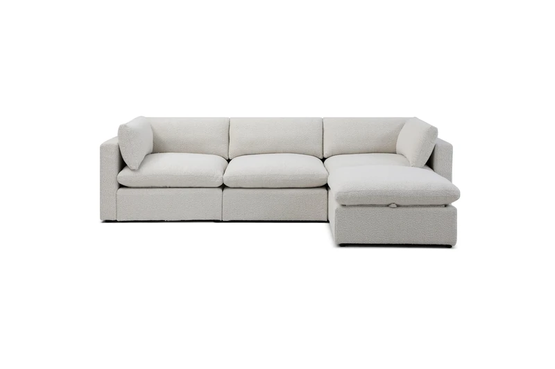 Bella Pillow 3 Seater + Storage Ottoman