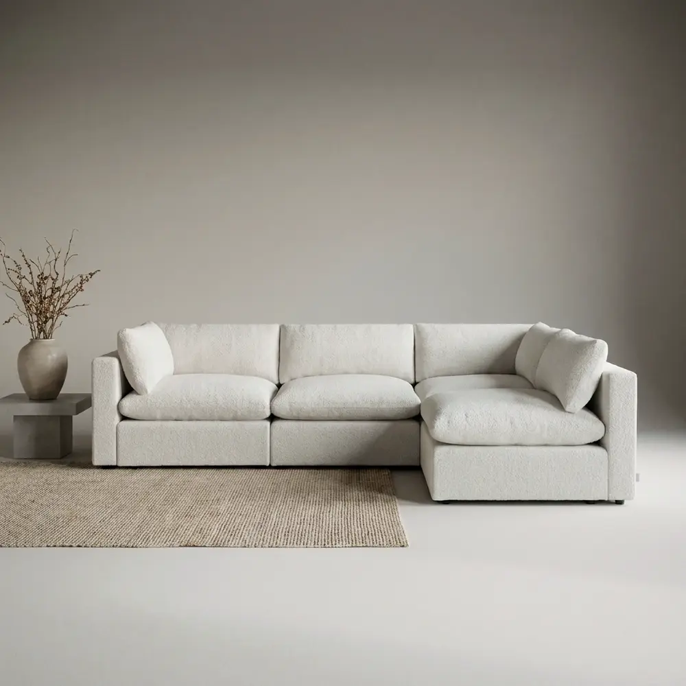 Bella sofa in cream chenille color