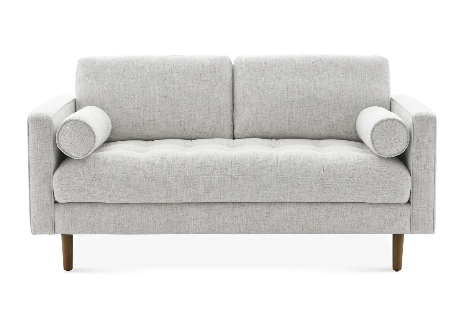 Madison Loveseat in Gray color with two cushions