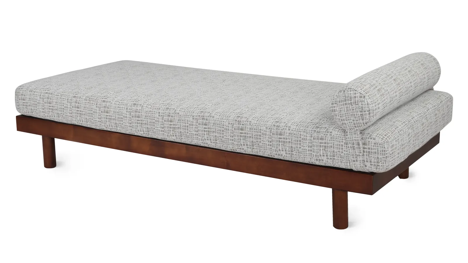 Wooden modern Daybed with round pillow