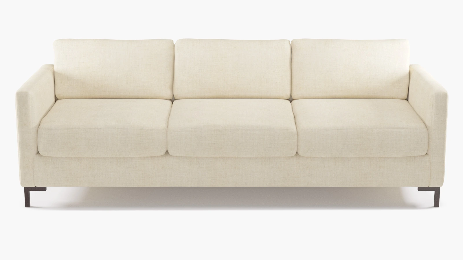 Modern Sofa in White pholstery with metal legs