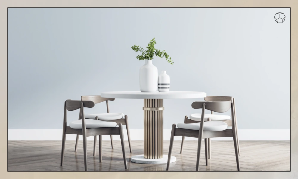 Light blue dining room