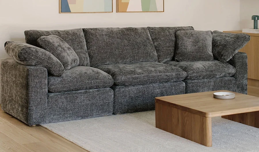 Sudnays Movie Night Sofa in Dark Gray