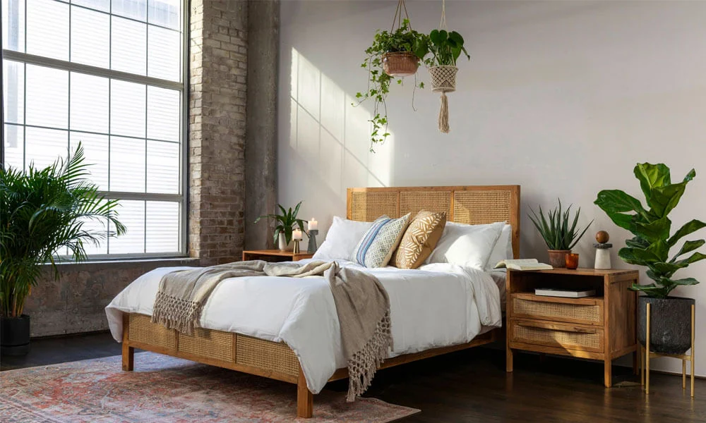 Lyra Cane Rattan Bed